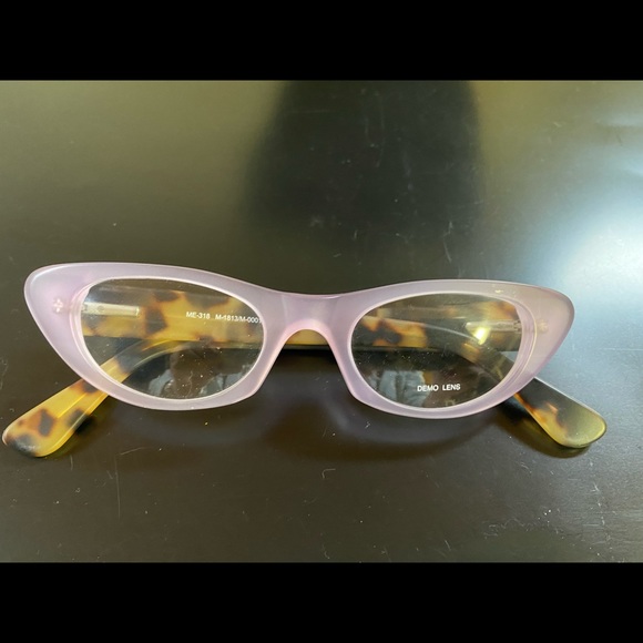 Retropeppers London eyeglass frames NWOT.  Lavender & animal print cat eye frame - Picture 5 of 7